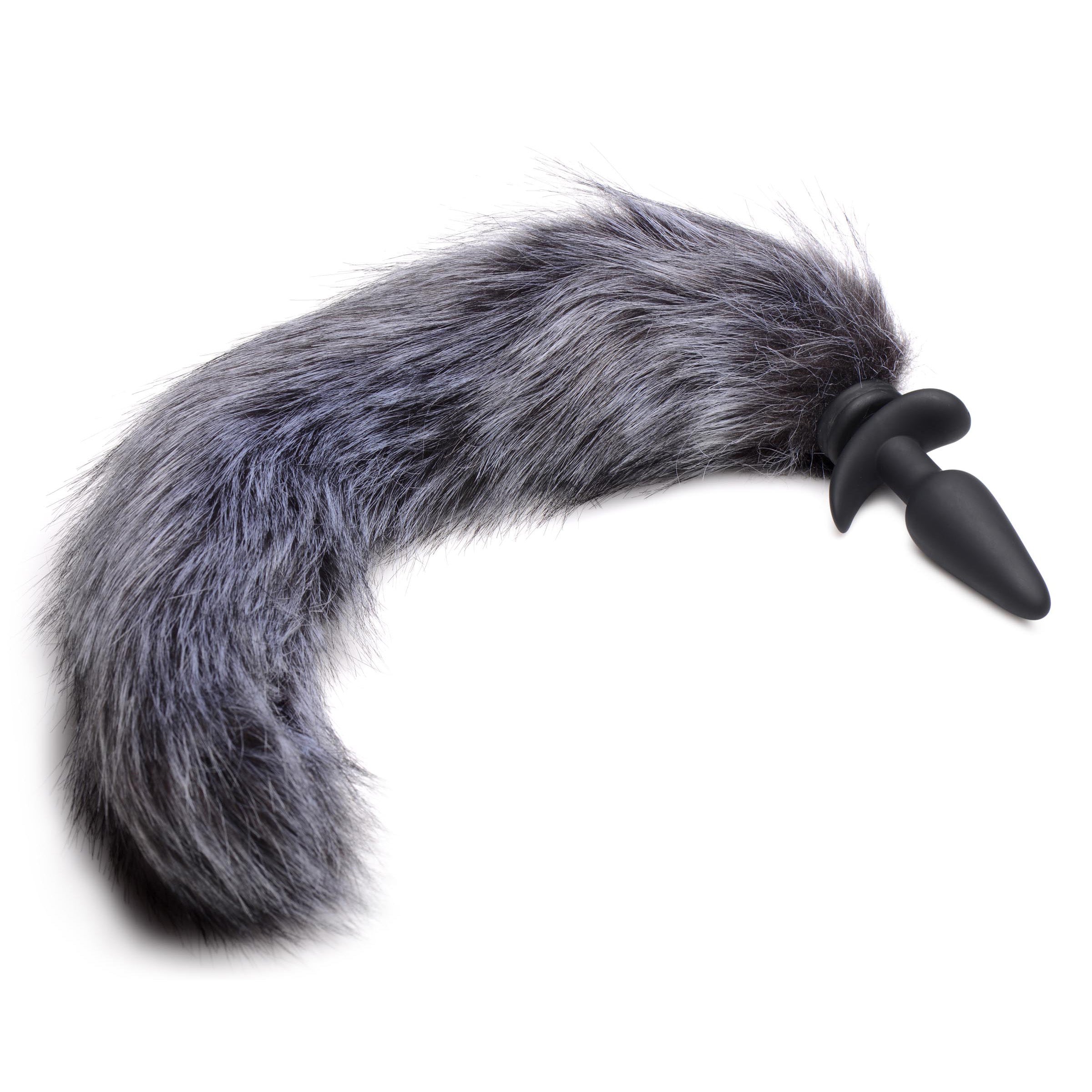 Snap-On Vibrating Silicone Anal Plug & 3 Tails w- Remote Control