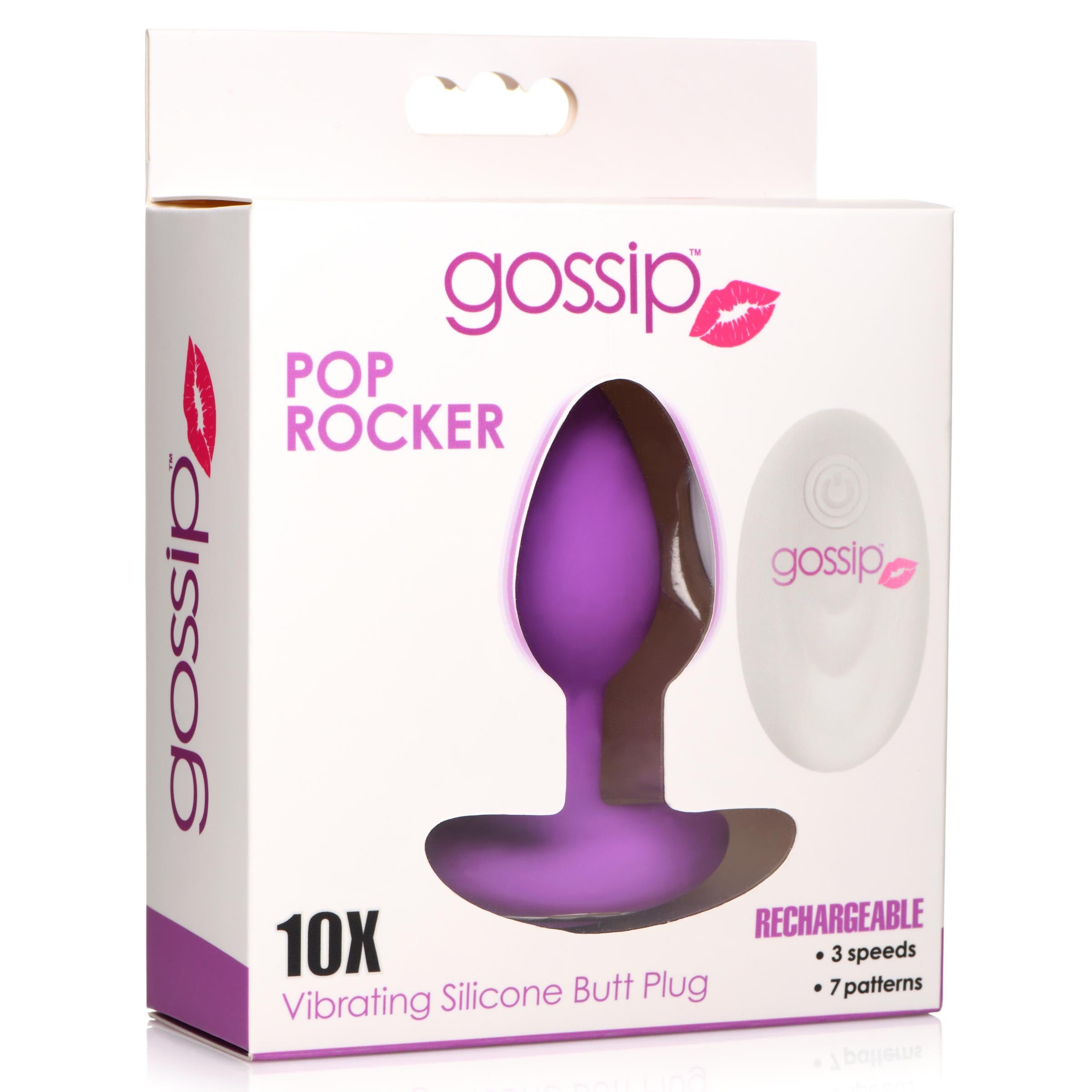 Gossip Pop Rocker 10X Vibrating Silicone Plug - Violet