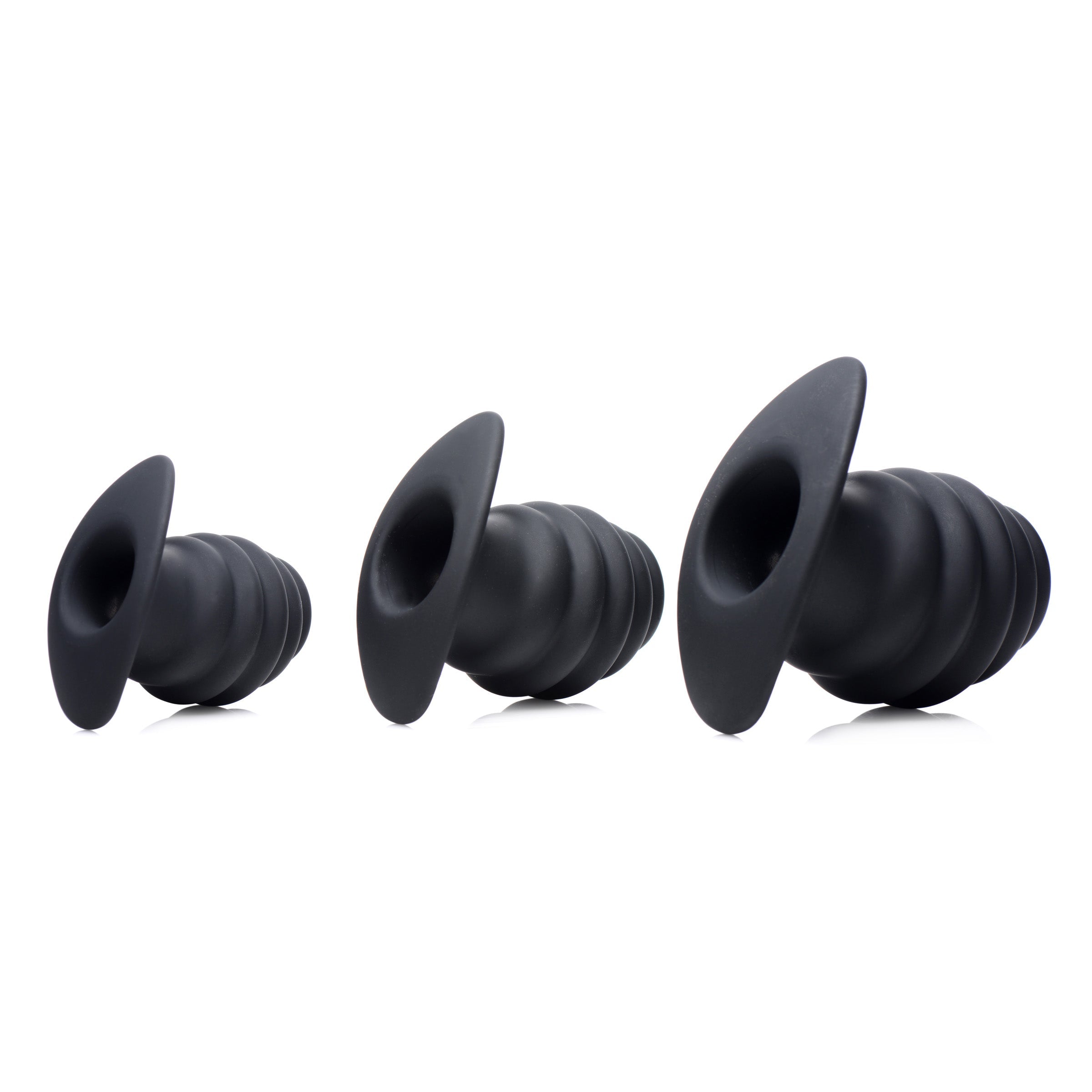 Hive Ass Tunnel Silicone Ribbed Hollow Anal Plug - Large