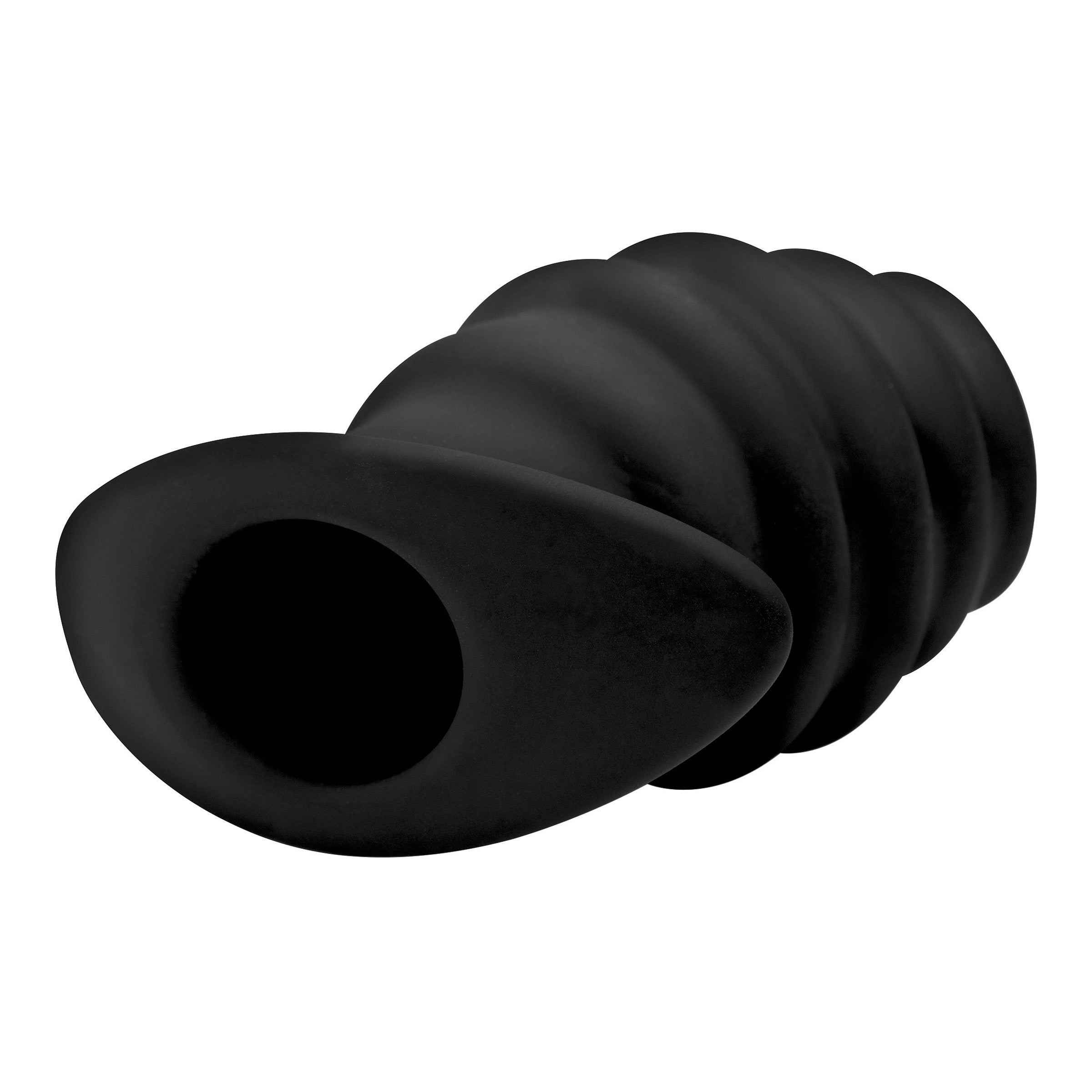 Hive Ass Tunnel Silicone Ribbed Hollow Anal Plug - Large